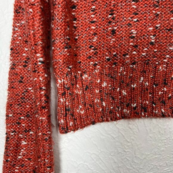 Anthropologie John + Jenn Women's XS Apple Blossom Red Marled Cropped Sweater - Picture 5 of 11